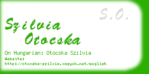 szilvia otocska business card
